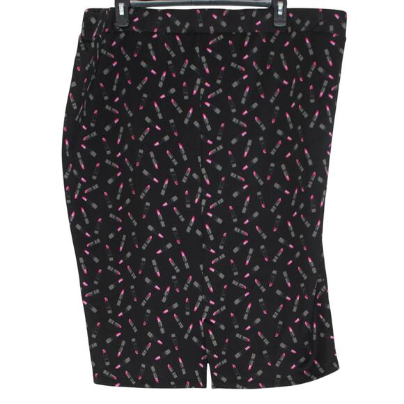 NWT Torrid Curves Skirt Lipstick Y2K Novelty 90s Preppy Coquette Midi Black 5 5X - Picture 4 of 5